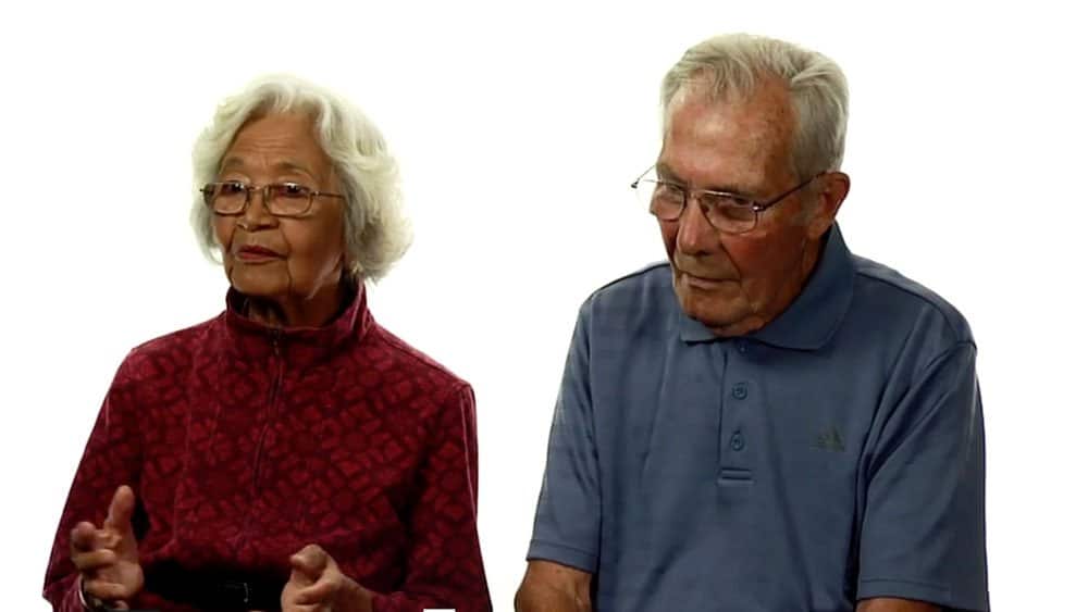 Elderly Couple sharing their testimony